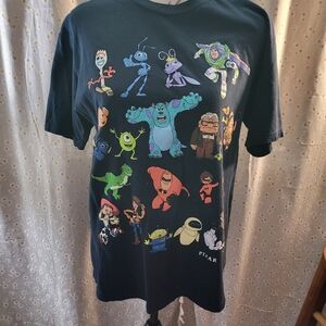 Disney Pixar Graphic T-Shirt Toy Story Monsters Inc Incredibles Medium